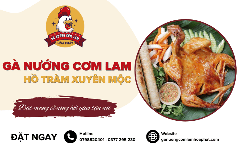 Gà nướng cơm lam Xuyên Mộc
