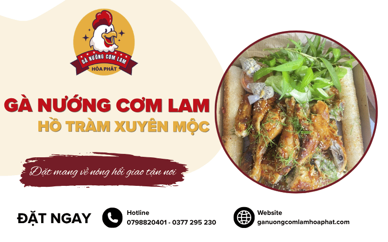 Gà nướng cơm lam Xuyên Mộc