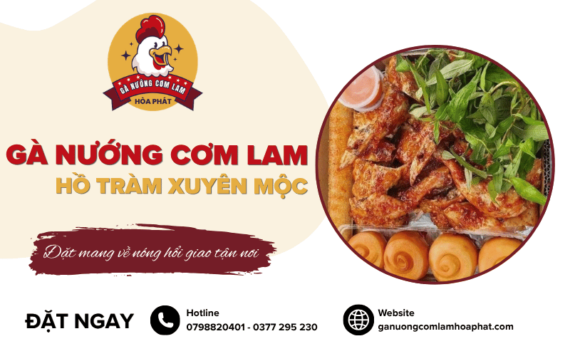 Gà nướng cơm lam Xuyên Mộc