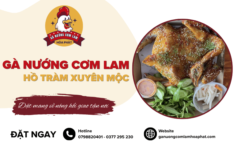 Gà nướng cơm lam Xuyên Mộc
